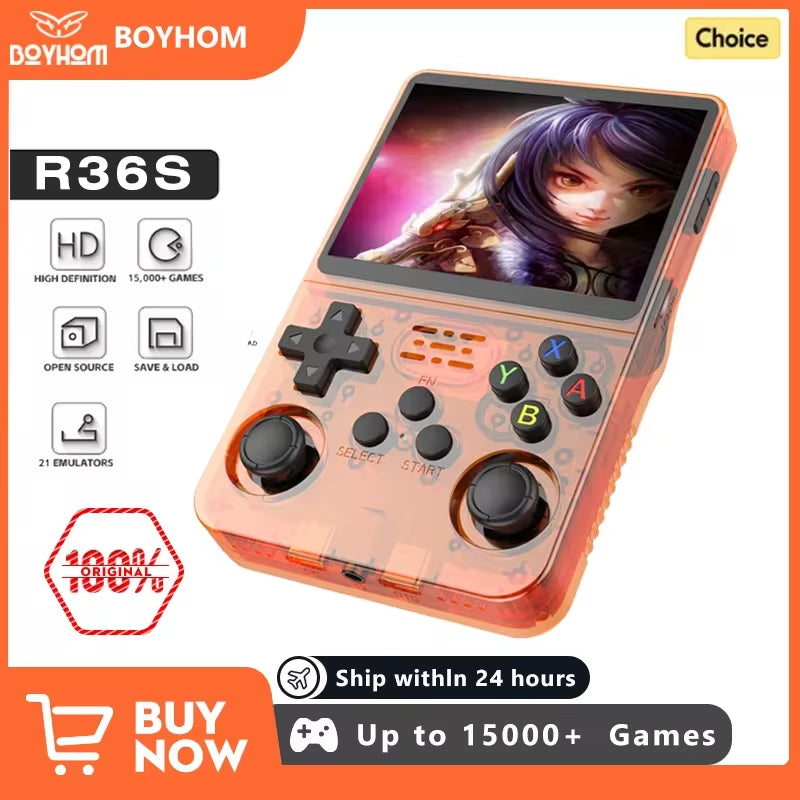 Open Source Retro Handheld Video Game Console Linux System 3.5 Inch IPS Screen Portable Pocket Video Player 64GB 128G Games