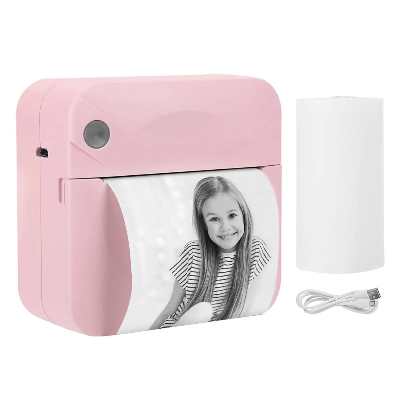 Mini Printer, Bluetooth Pocket Thermal Printer Inkless Portable Sticker Printer Compatible with Ios and Android, Wireless Photo Printer for Printing Label, Journal, Study Notes, Memo, Photos