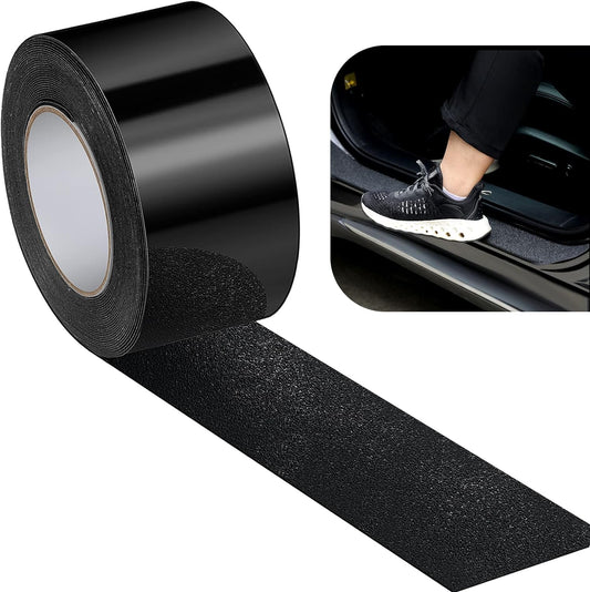 Automotive Door Entry Guard Reflective Car Door Sill Protector Car Scratch Protector Film Car Paint Protector Door Edge Protector for Most Cars Accessories (Black,2.8 Inch Wide, 32.8 Feet)