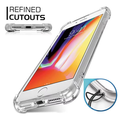 Clear Silicone Phone Case for Iphone 13 12 11 Pro Max XS Max X XR 8 7 6 6S plus SE 2020 12 13 14 Mini Shockproof Case Back Cover