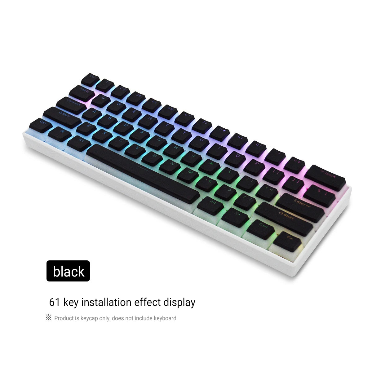 129 Keys Pudding Keycaps OEM Profile PBT Double Shot Keycap for Mx Switch Mechanical Keyboard ISO Layout RGB Backlit Key Caps