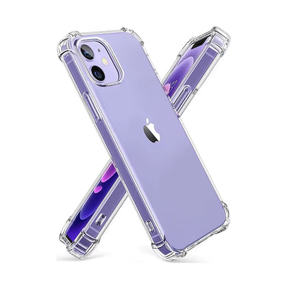 Clear Silicone Phone Case for Iphone 13 12 11 Pro Max XS Max X XR 8 7 6 6S plus SE 2020 12 13 14 Mini Shockproof Case Back Cover