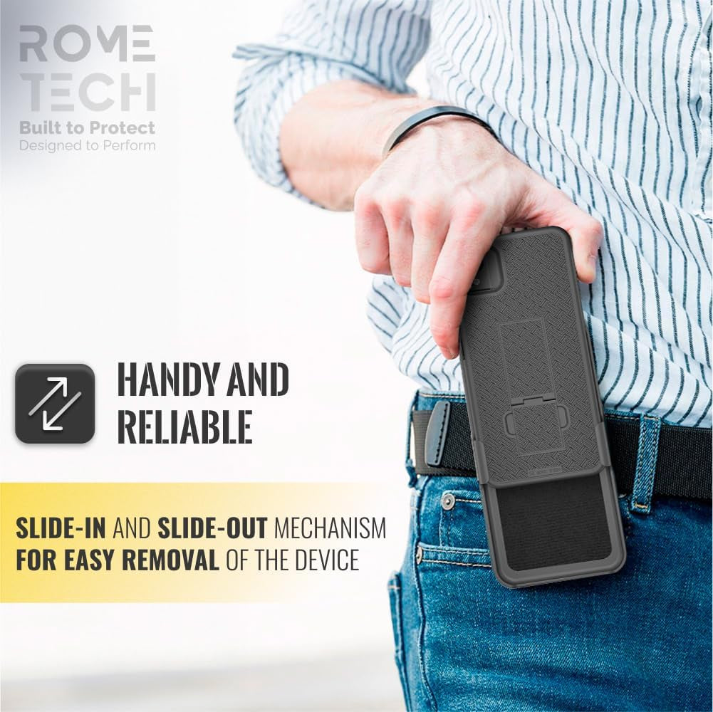 Holster Case with Belt Clip for Oneplus 8 / One plus 8 5G [Not for Verizon] Slim Heavy Duty Shell Holster Combo - Phone Cover with Kickstand Compatible with Oneplus 8 - Black